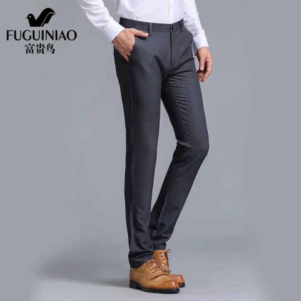 FGN 남성용 스트레이트핏 슬랙스 45256348, 다크그레이
