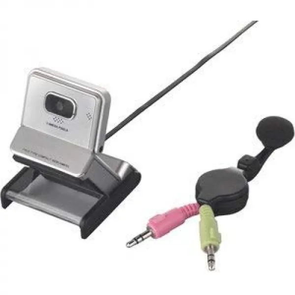 iBUFFALO WEB 카메라 200 만 화소 UVC 마이크 내장 헤드셋있는 실버 BSW20KM03HSV, 단일상품, 단일상품