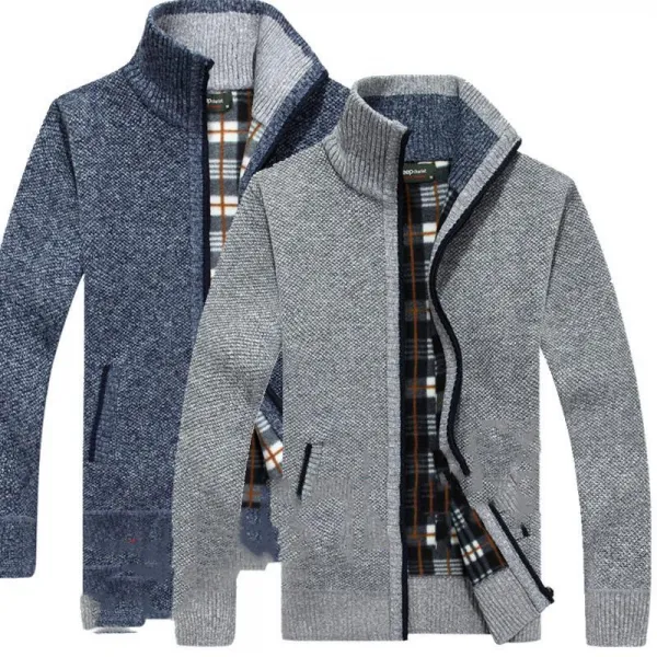 Qterra 특허브랜드 빅사이즈 루즈핏 기모 남자 가디건 니트