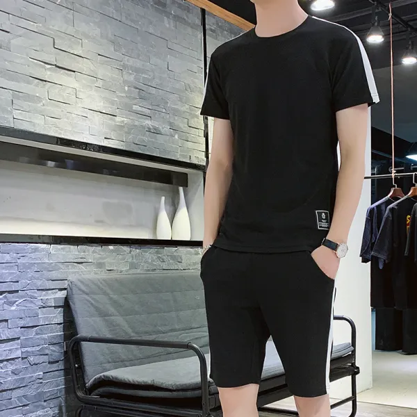 응보르 여름 남성 반팔 티셔츠 청년 트렌드 현 쿨