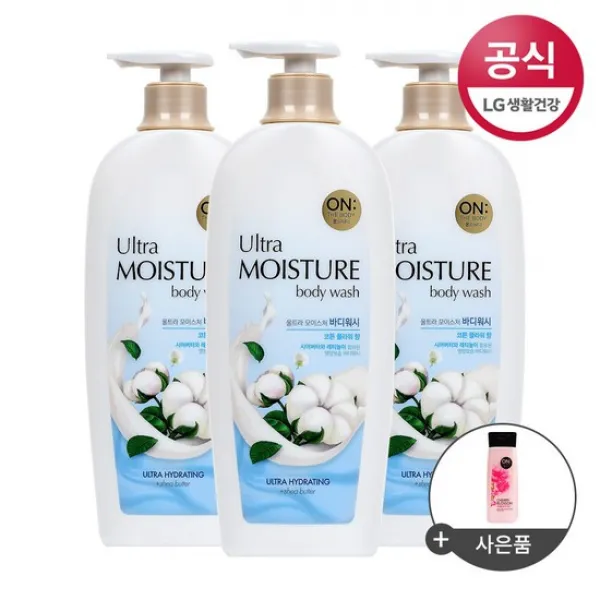 온더바디 울트라모이스처코튼바디워시800g X3개+특별구성체리바디워시180ml ID당1개, 없음, 상세설명 참조