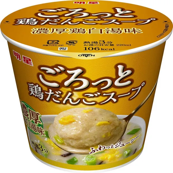 明星 ごろっと鶏だんごスープ 濃厚鶏白湯味 24g×6個 명성 땅볼라며 닭 경단 국물 진한 닭 백탕 맛 24g × 6 개, 1