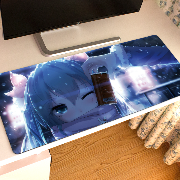 애니메이션 마우스 장패드 59종 일러스트 고화질, MIKU1 + 900x400mm + 4mm
