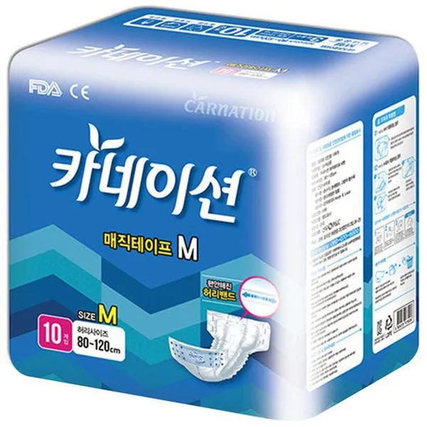 카네이션 겉기저귀 매직테이프M 100매 성인기저귀, 1box, 10팩