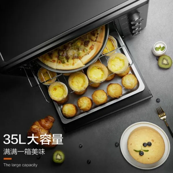 복합형오븐 베이킹 기계실내 온도조절 스마트 전기오븐 독립 국다용도 은박지 테이블식 기름없이사용 기숙사 미니 전자동 T01 블랙