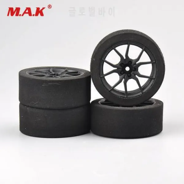 HSP HPI 1/10에 대 한 설정 4 켤레 / 설정 레이싱 거품 타이어 바퀴 림 On-