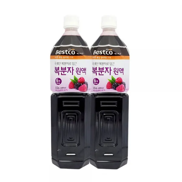 1+1 베스트코 국내산 복분자 원액 1.5l 희석 음료 1set