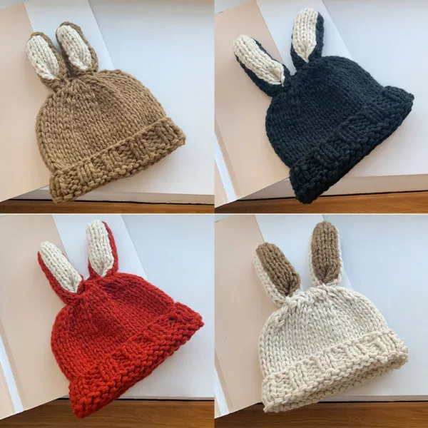 키즈트리 겨울 유아동 방한 Dm 111 귀염토끼 니트 모자