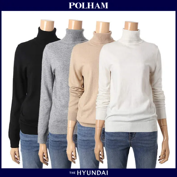  현대백화점 폴햄 여성 하이게이지 캐시미어 터틀넥 니트 스웨터_us Phz4eu2010