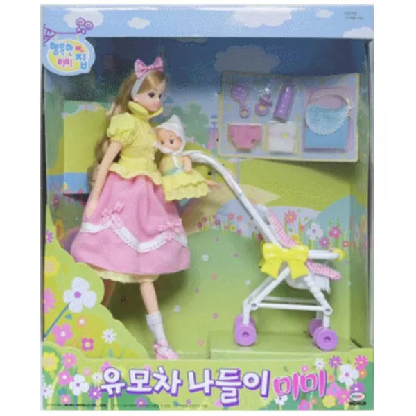 아기유모차 나들이 미미 인형놀이 모델 스토리텔링 가정보육 딸아이 상상력, {