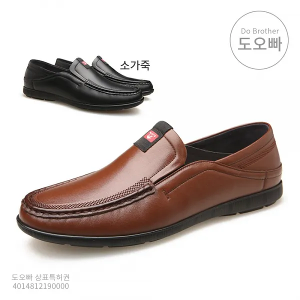 도오빠 남성 소가죽 로퍼 남자 비즈니스 슈즈 단화 정장 캐주얼 직장인 데일리 아버님 아버지 40대 50대 봄 여름 가을