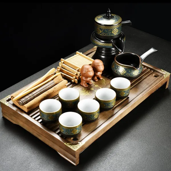 자사 도자기 다기세트 가정용 사무실 간단 차반 559593775317_nalf 19개 풍년+궁전