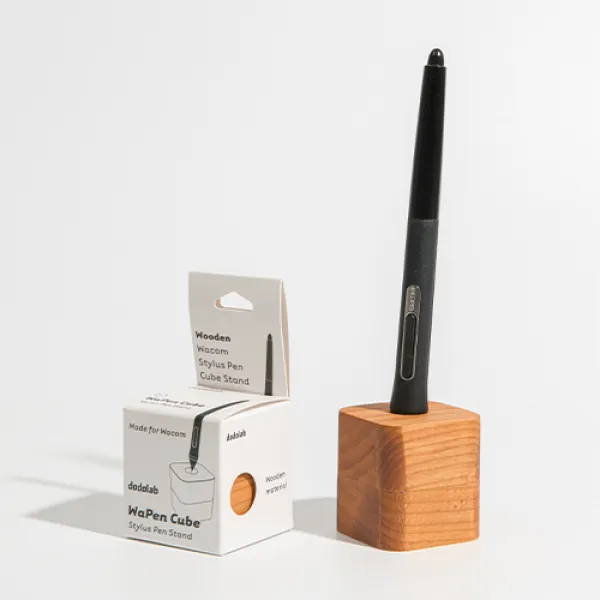 [Wacom] 와콤 도도랩 와펜 큐브 펜스탠드 (신티크펜꽂이 펜거치대 펜심제거기 펜보관함 핸드메이드 원목 국내제조)