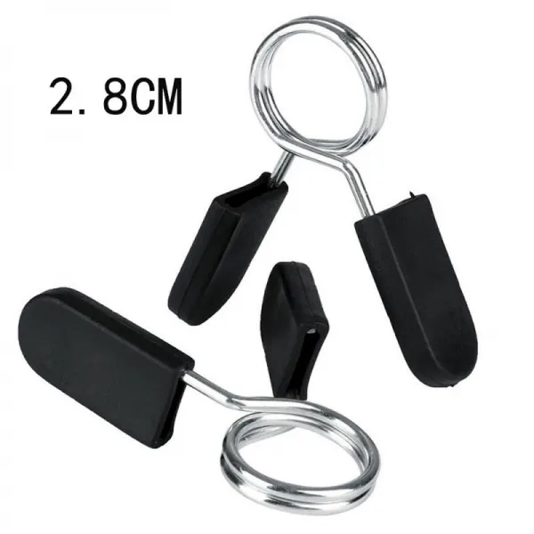 2 Pack Barbell Weight Bar Dumbbell Lock Clip Spring Collar 28mm 30mm Portable High Steel Standard Li, [01] 28mm