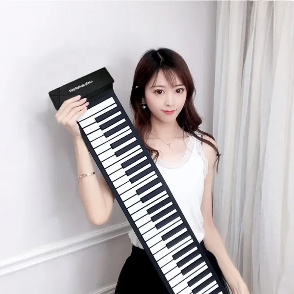 디지털피아노 핸드롤 피아노 88건 두꺼운 프로페셔널 학생 성인 남녀 초보자 접이식 가정용 휴대용 전자, T02-특혜타입 88건+금붙이+발판+강의