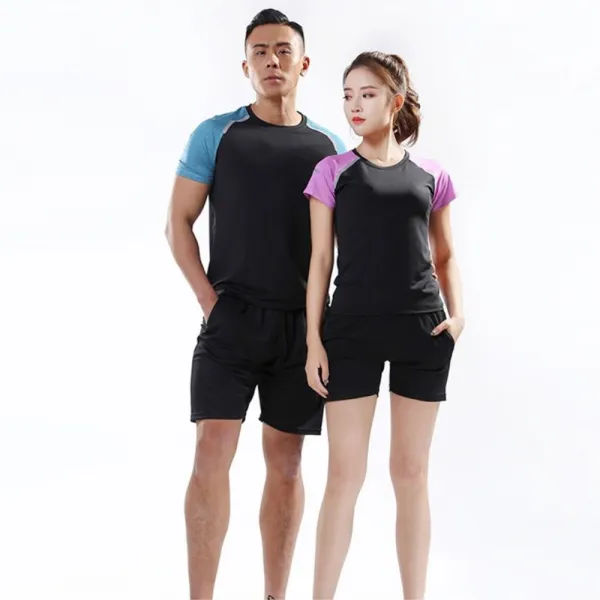색상#블루#사이즈#M#남자용 셋트 커 플 옷 짧은슬리브 상의 체육복 코디 스포티 정중하게발송 +86424꽝거+