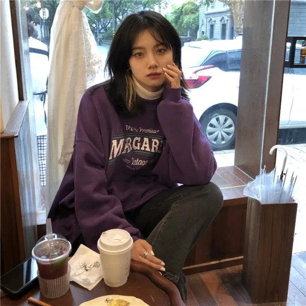 벚꽃 마두 매우 달다 야매함 누이동생 보이핏 볼륨 디자인 구제 이니셜 플라워 프린트 캐쥬얼