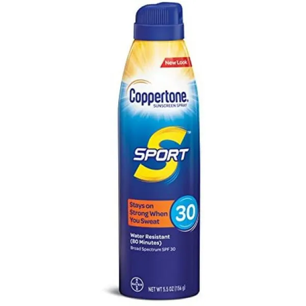 Coppertone 코퍼톤 스포츠 연속 자외선 차단 스프레이 30(5.5온스) 스펙트럼 스프레이(약간 다를 수 있음), 상세 설명 참조0, 상세 설명 참조0
