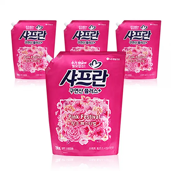 샤프란 구연산플러스 핑크페스티벌 2100ml X 4개