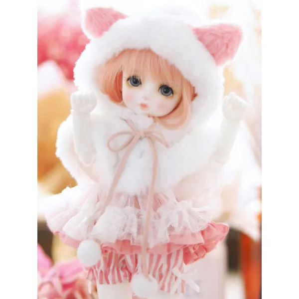 민쯔우 BJD SD 16여성 어린애 PIO 맹아 눈 선물, H；가방 함 옷 가발 신발 미백