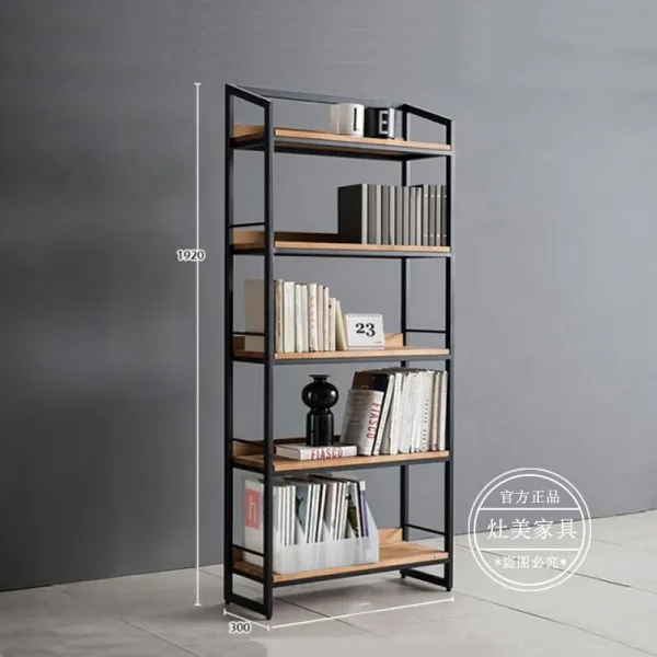 사다리선반 미국식 Loft원목 책꽂이 심플 모던 거실 스탠드형 캐비닛 북유럽스타일의 복고 스틸아트 T10 싱글나열 100*30*192높이 미포함 수납장 