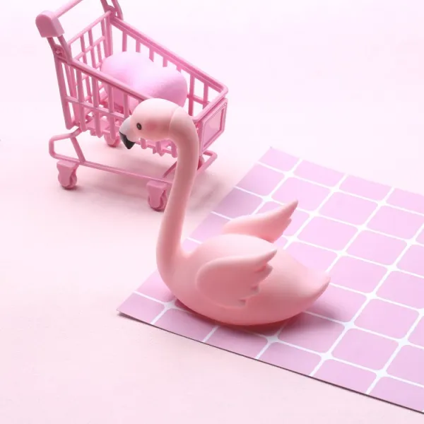 인테리어소품 미니 테이블장식 ins마카롱 베이킹 홍학새 소품 소녀하트 장식 미시적 장식품, T02-홍학새(날개 상품 1개