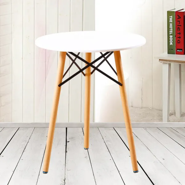 원형 테이블상담접대 책걸상조합 발코니 가정용 소형 심플 캐주얼 현대 북유럽 원탁 식탁 밀크티 숍Z, 60 백 독 상