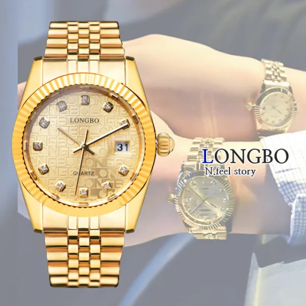 엔필스토리 LOB-B28435 골드 손목 금장 시계 커플 남자 여자