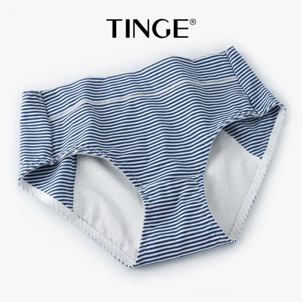 TINGE 2 줄 생리 팬티 여자 중 허리 순면 생리 생리 생리 생리 이모 위생 삼각바지 회색 땡땡이 + 피부 점 XL [2 자 5 ~ 2 자 7 자]
