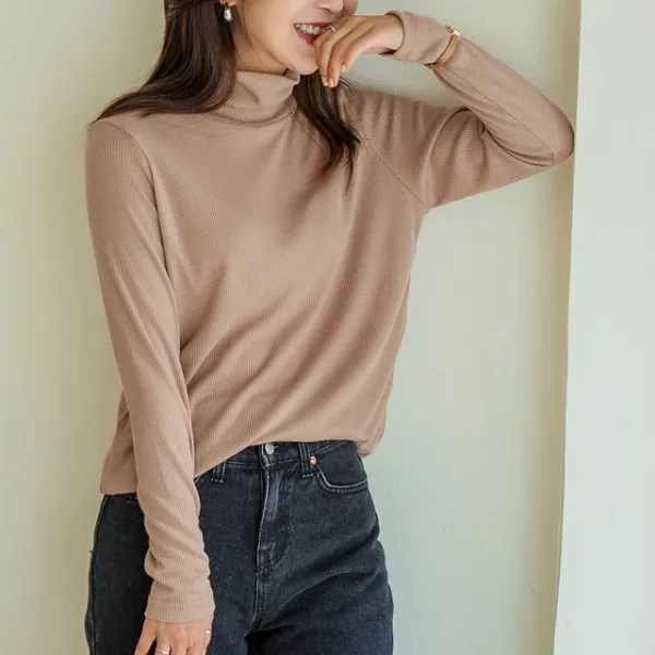 로로텐 활용좋은 골지폴라티 빅사이즈 여자 여성 티셔츠