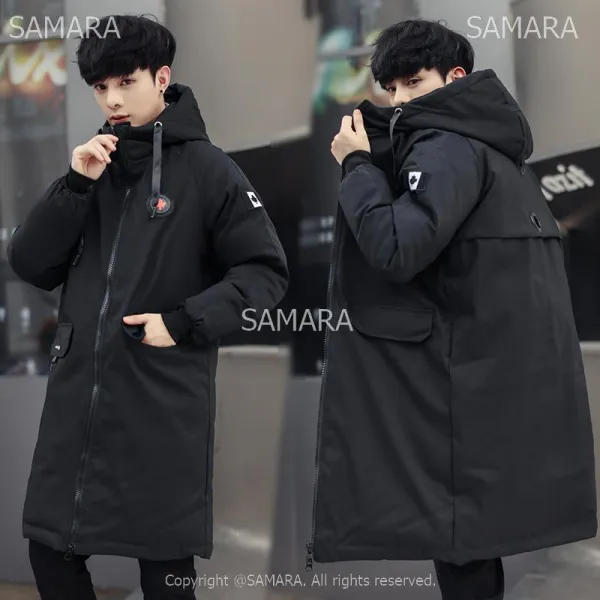 Qterra Samara 빅사이즈 패딩 겨울롱패딩 남성 코트 후드 편한