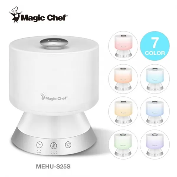 같은공간-매직쉐프 상부급수식 7칼라 무드등 가습기( MEHU-S25S )( SILVER )) 램프가습기 사무실가습기 물가습기 가습기 가정용가습기-SS-SS, SS-실버