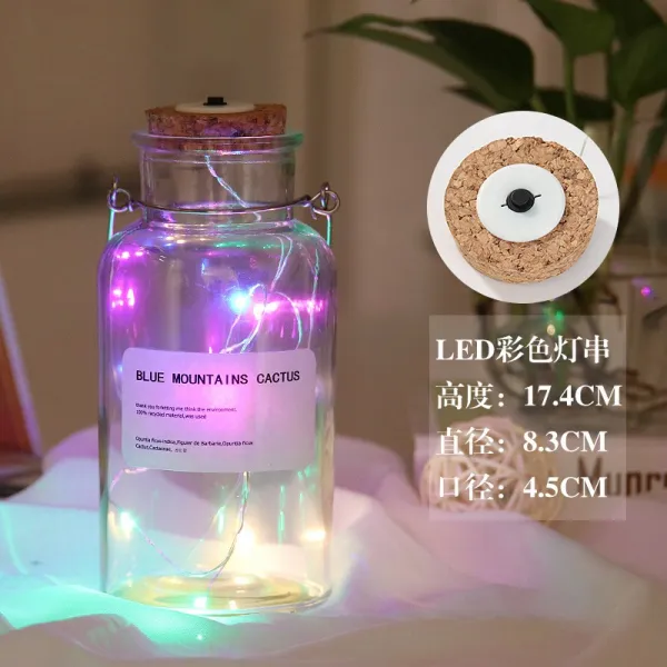종이접기 아이디어 걸이식 LED발광 유리병 실내 장식등 별 소원빌기 표류, T07-500백채 램프