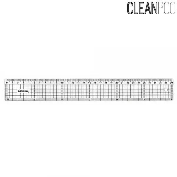 30cm 방안자 30x3.5cm SH B005 유치원용품 어린이집용품 일직선자 방안자 모양자