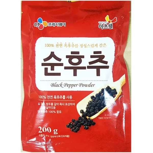 순후추가루 이츠웰 200g X40 업소용루 식재료루 식당, 1개