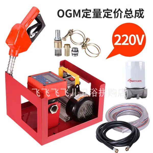 같은 시기 오금 12v24v220V 차량탑재소형급유기 전동흡유펌프 대류량 디젤펌프 전자동계량기 220V 정량총합급유기, 단일상품