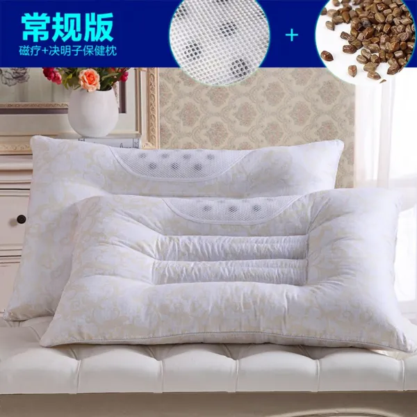 에스컴퍼니 대나무 베개 코어 보호 싱글 학생 성인 베개 가정용 자석 + 계수 나무 건강 관리 베개