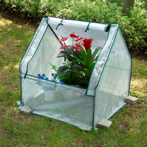 다육이 조립식 미니 비닐 하우스 / 온실 소형 수경 재배 포트 90x90x92cm 흰색_매질