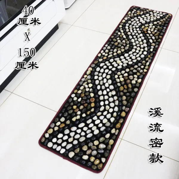 발지압판 오색 바닥 풍경 조경 자갈 자갈길 밀도강화 칠색 원예 카페트 스톤, 기본, T19-40X150시냇물 매끄럽고긴 비밀금