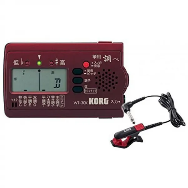 일본배송 KORG(코르그)쟁 전용 튜너 조사 WT-30K+콘택트 마이크 CM-300-BKRD세트 거문고 악기, 단일상품, 단일옵션