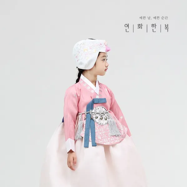 연화한복 안개꽃조바위(백일-6세) (아이보리 그레이)