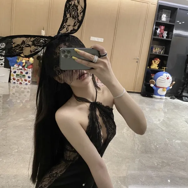 뷔스티에원피스 Wuuus섹시한 유혹 극도 레이스 잠옷 여성여름옷 느낌 분위기있는 펀칭 멜빵원피스 수작