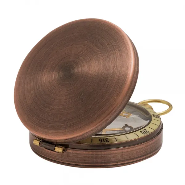 빈티지구리나침반 레트로나침반 Gis 나침의 백패킹온도계 컴퍼스 미군용품 브론즈