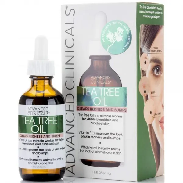 Advanced 적색 및 요철을 위한 임상 티 트리 오일1.8oz Clinicals Tea Tree Oil for Redness and Bumps. 1.8oz, 단일상품