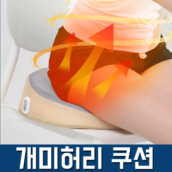 개미허리쿠션 고주파 미세진동 온열 마사지기 장건강 온열안마 배변, 1세트