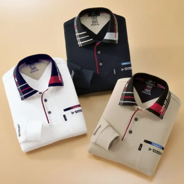 프랜들리 던롭모터 스포츠 어른의 정평 스테디셀러 폴로 셔츠 957374 1세트（3매：3색×각1매） Prod11261 3색조