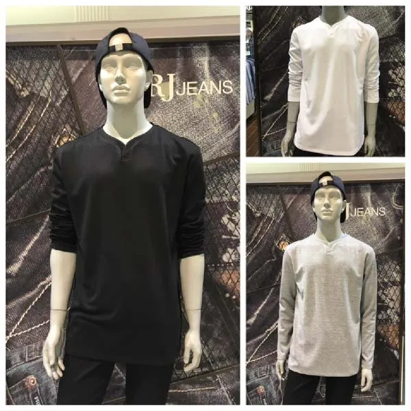 [현대백화점]J.FRJ Jeans(에프알제이)F93M-TS017B 남성 분또 슬릿넥 티셔츠