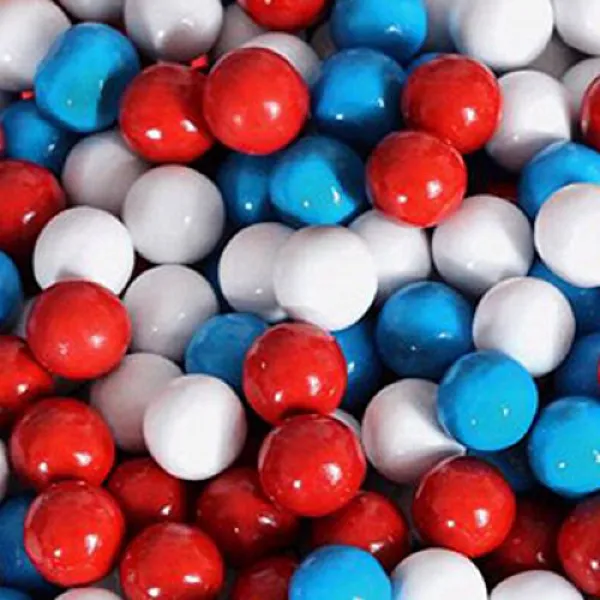 American Spirit Patriotic Sixlets Mini Milk Chocolate Balls 1LB Bag 미국 정신 애국 Sixles 미니 밀크 초콜릿 공 453., 1