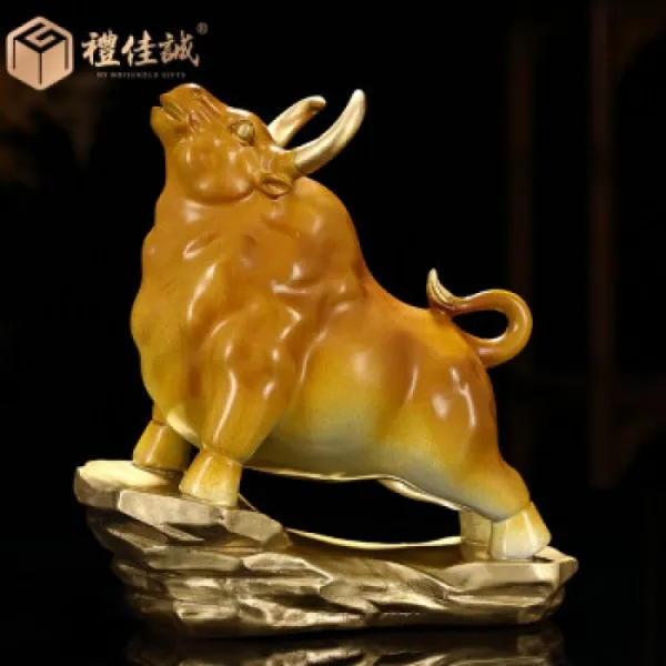 리지아청 순동월가소 장식 소변건곤 전동공예품 홈거실 현관장식 사무실 탁상점 오픈 조디악소 장식 순동