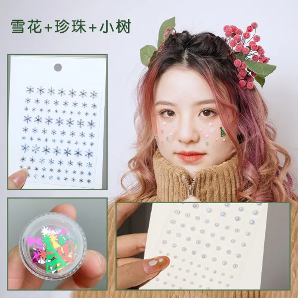 정통상점 방울 광송곳 다이아몬드면 화장함 클리터 신부 눈초리 눈물을 흘리다 인테리어 편 항열, 눈꽃송이 _진주  _2 깡통 작은 나